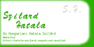 szilard hatala business card