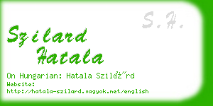 szilard hatala business card